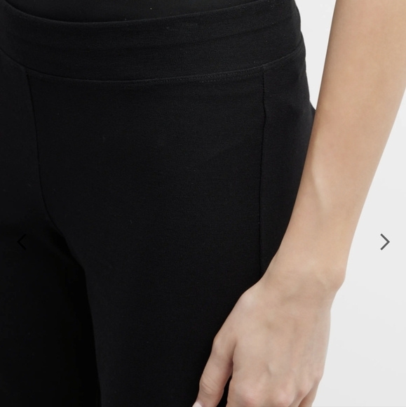 Eileen Fisher Washable Crepe Ankle Black Stretchy Pants Career Office Travel LP - Picture 5 of 10